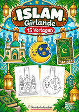Islam – Fensterdeko – Basteln – Ausmalbild – Ausschneiden – 15 Vorlagen – Cover