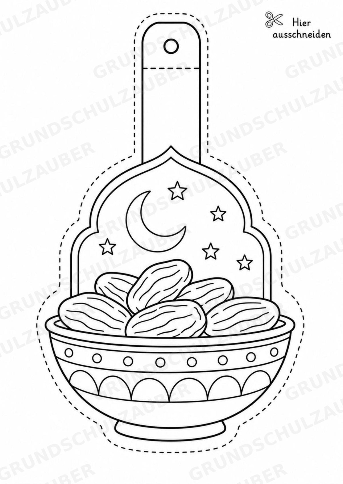 Islam – Fensterdeko – Basteln – Ausmalbild – Ausschneiden – 15 Vorlagen – Materialseite 6