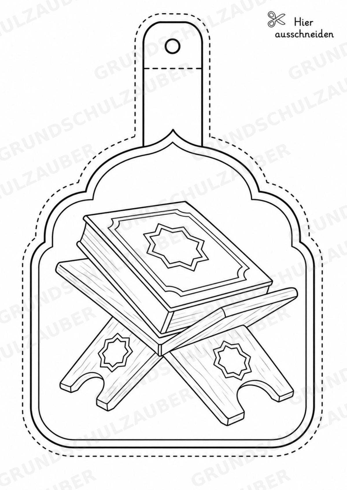 Islam – Fensterdeko – Basteln – Ausmalbild – Ausschneiden – 15 Vorlagen – Materialseite 13