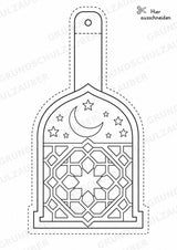 Islam – Fensterdeko – Basteln – Ausmalbild – Ausschneiden – 15 Vorlagen – Materialseite 16