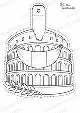 Italien – Fensterdeko – Basteln – Ausmalbild – Ausschneiden – 15 Vorlagen – Materialseite 3