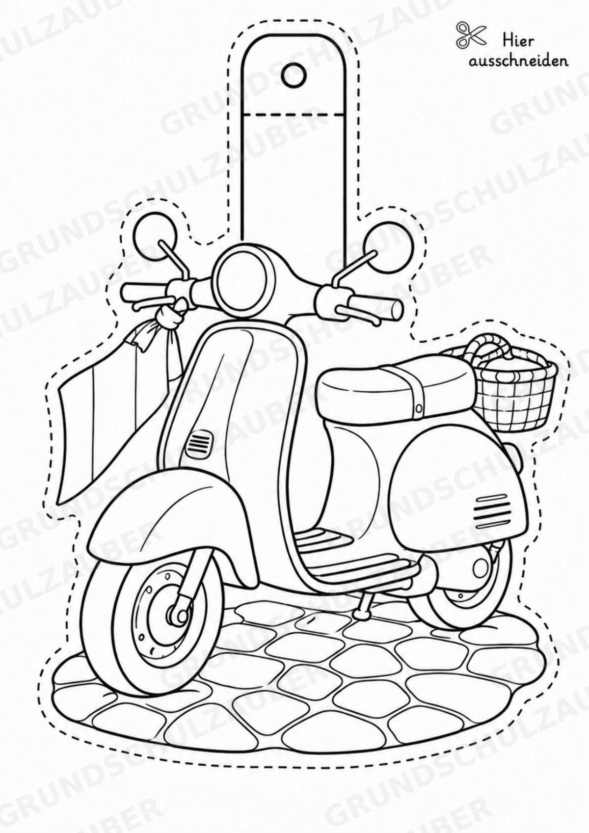 Italien – Fensterdeko – Basteln – Ausmalbild – Ausschneiden – 15 Vorlagen – Materialseite 6