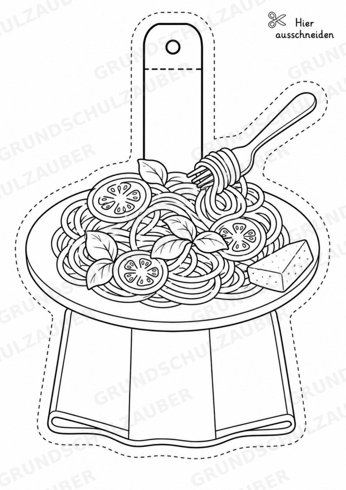 Italien – Fensterdeko – Basteln – Ausmalbild – Ausschneiden – 15 Vorlagen – Materialseite 9