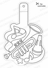 Jazz – Fensterdeko – Basteln – Ausmalbild – Ausschneiden – 15 Vorlagen – Materialseite 4