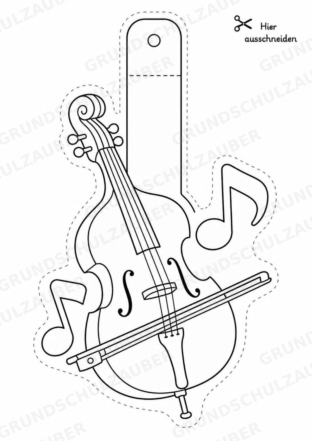 Jazz – Fensterdeko – Basteln – Ausmalbild – Ausschneiden – 15 Vorlagen – Materialseite 5