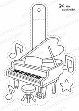 Jazz – Fensterdeko – Basteln – Ausmalbild – Ausschneiden – 15 Vorlagen – Materialseite 6
