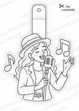 Jazz – Fensterdeko – Basteln – Ausmalbild – Ausschneiden – 15 Vorlagen – Materialseite 8