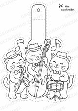 Jazz – Fensterdeko – Basteln – Ausmalbild – Ausschneiden – 15 Vorlagen – Materialseite 9