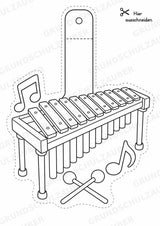 Jazz – Fensterdeko – Basteln – Ausmalbild – Ausschneiden – 15 Vorlagen – Materialseite 12