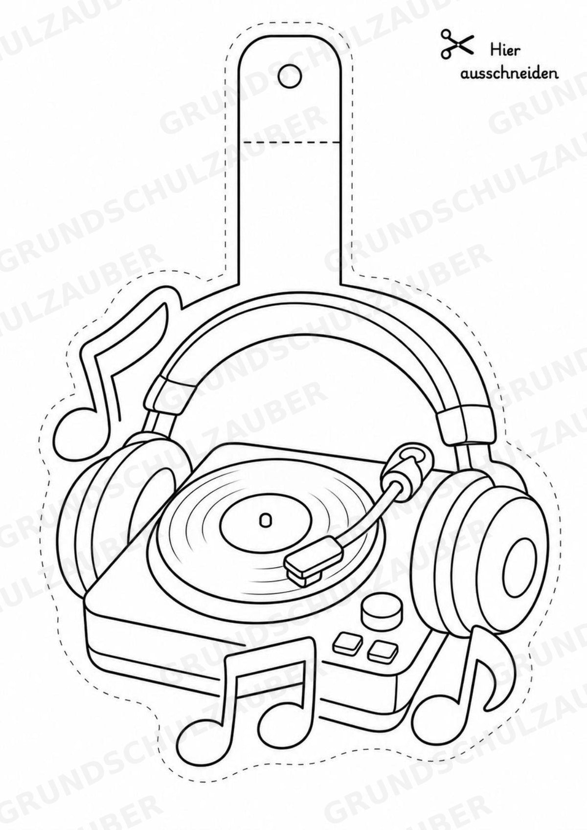 Jazz – Fensterdeko – Basteln – Ausmalbild – Ausschneiden – 15 Vorlagen – Materialseite 14