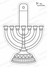 Judentum – Fensterdeko – Basteln – Ausmalbild – Ausschneiden – 15 Vorlagen – Materialseite 4