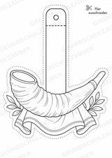 Judentum – Fensterdeko – Basteln – Ausmalbild – Ausschneiden – 15 Vorlagen – Materialseite 6
