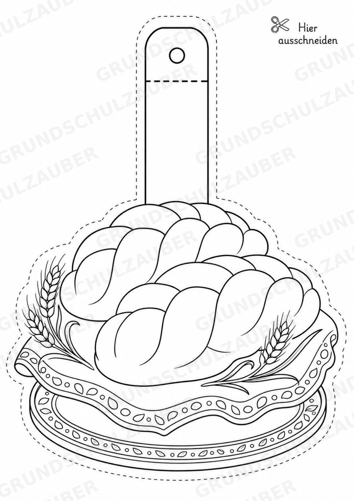 Judentum – Fensterdeko – Basteln – Ausmalbild – Ausschneiden – 15 Vorlagen – Materialseite 8