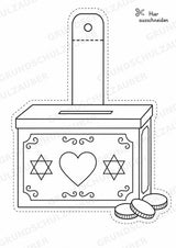 Judentum – Fensterdeko – Basteln – Ausmalbild – Ausschneiden – 15 Vorlagen – Materialseite 10
