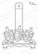 Judentum – Fensterdeko – Basteln – Ausmalbild – Ausschneiden – 15 Vorlagen – Materialseite 13