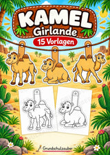 Kamel – Fensterdeko – Basteln – Ausmalbild – Ausschneiden – 15 Vorlagen – Cover
