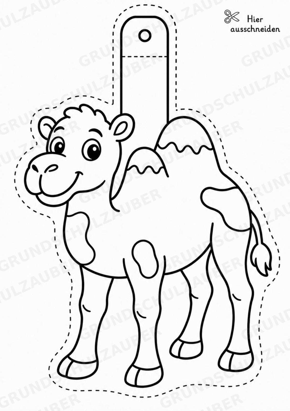 Kamel – Fensterdeko – Basteln – Ausmalbild – Ausschneiden – 15 Vorlagen – Materialseite 2