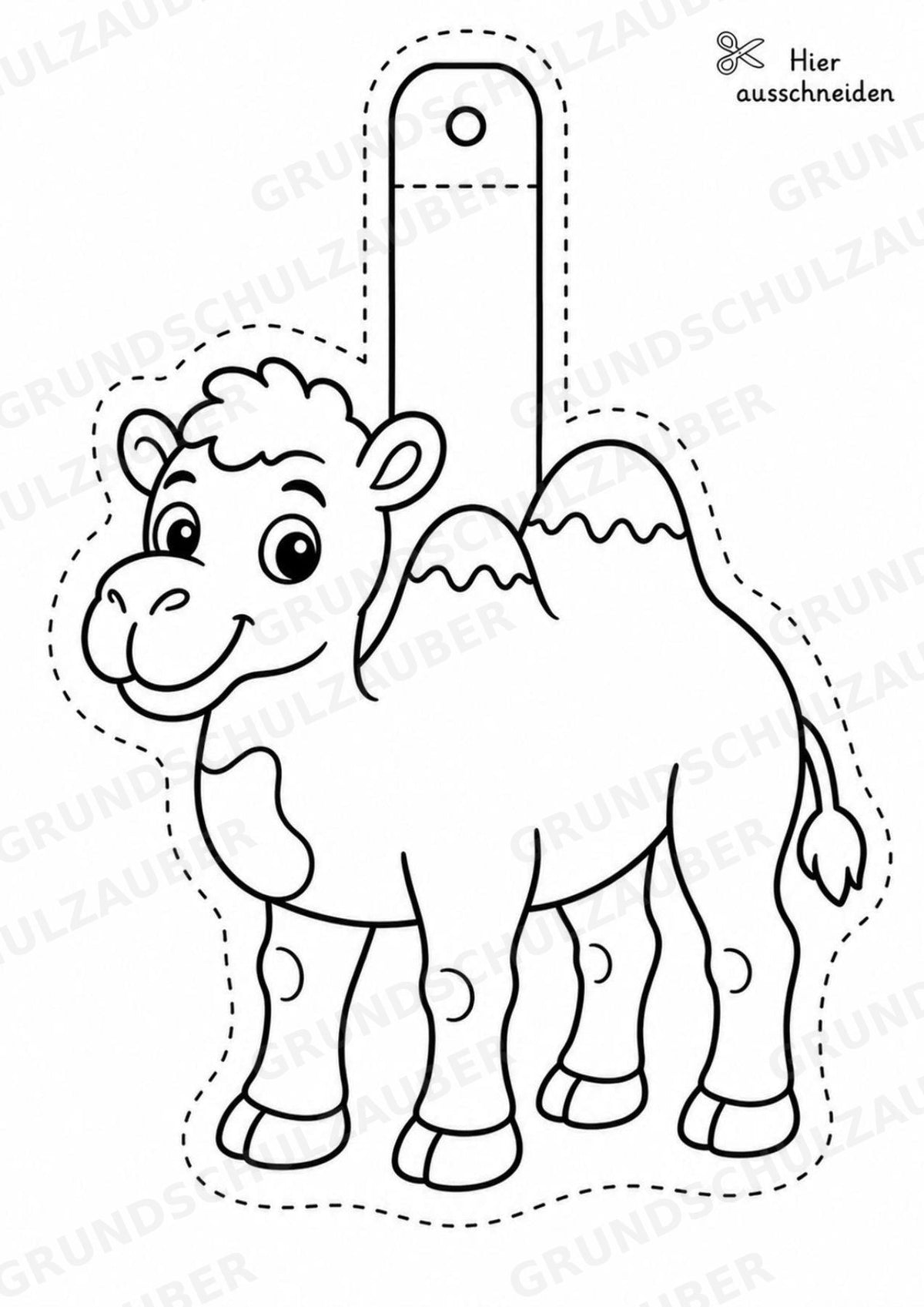 Kamel – Fensterdeko – Basteln – Ausmalbild – Ausschneiden – 15 Vorlagen – Materialseite 6