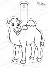 Kamel – Fensterdeko – Basteln – Ausmalbild – Ausschneiden – 15 Vorlagen – Materialseite 7