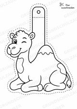 Kamel – Fensterdeko – Basteln – Ausmalbild – Ausschneiden – 15 Vorlagen – Materialseite 8