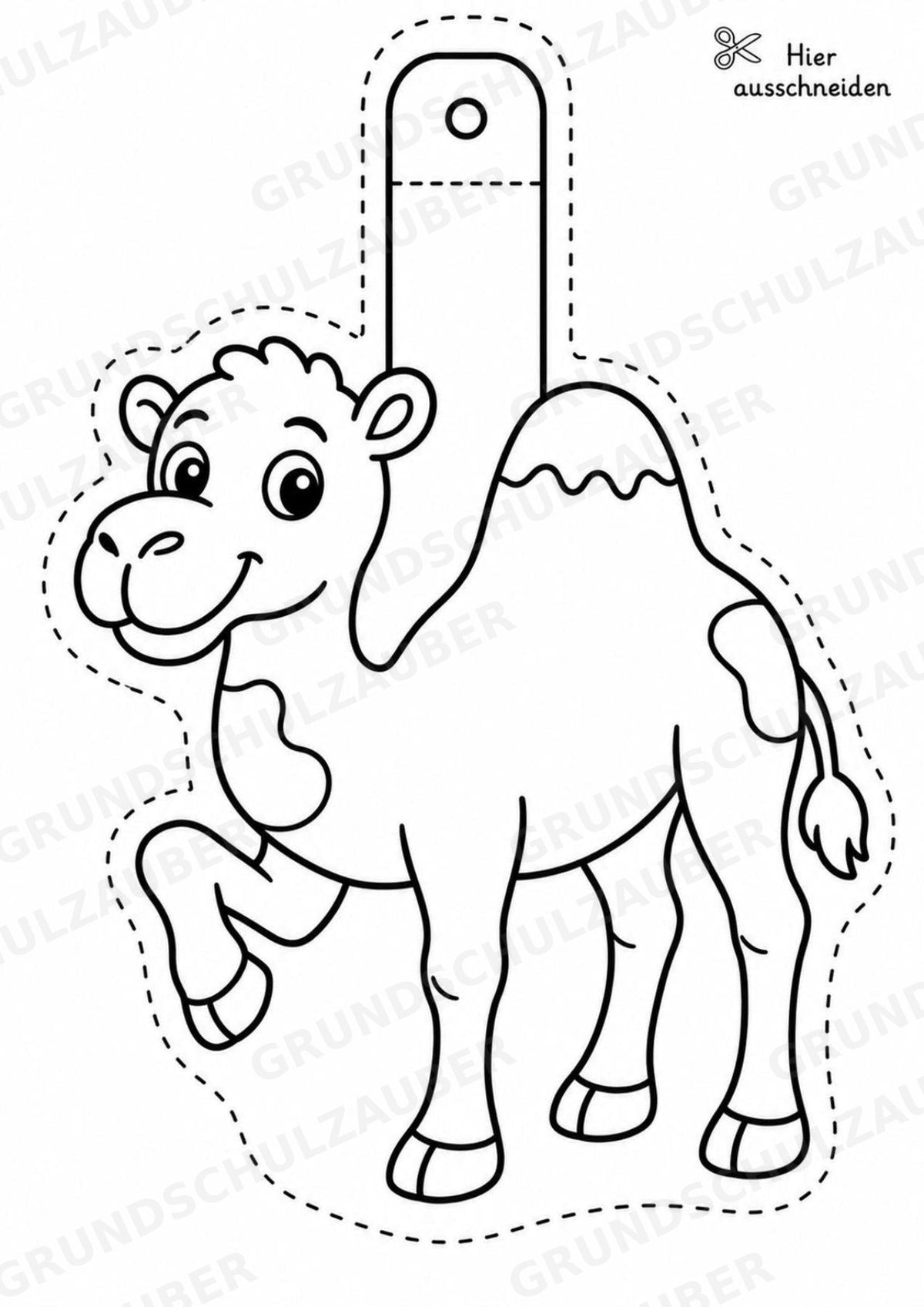 Kamel – Fensterdeko – Basteln – Ausmalbild – Ausschneiden – 15 Vorlagen – Materialseite 9