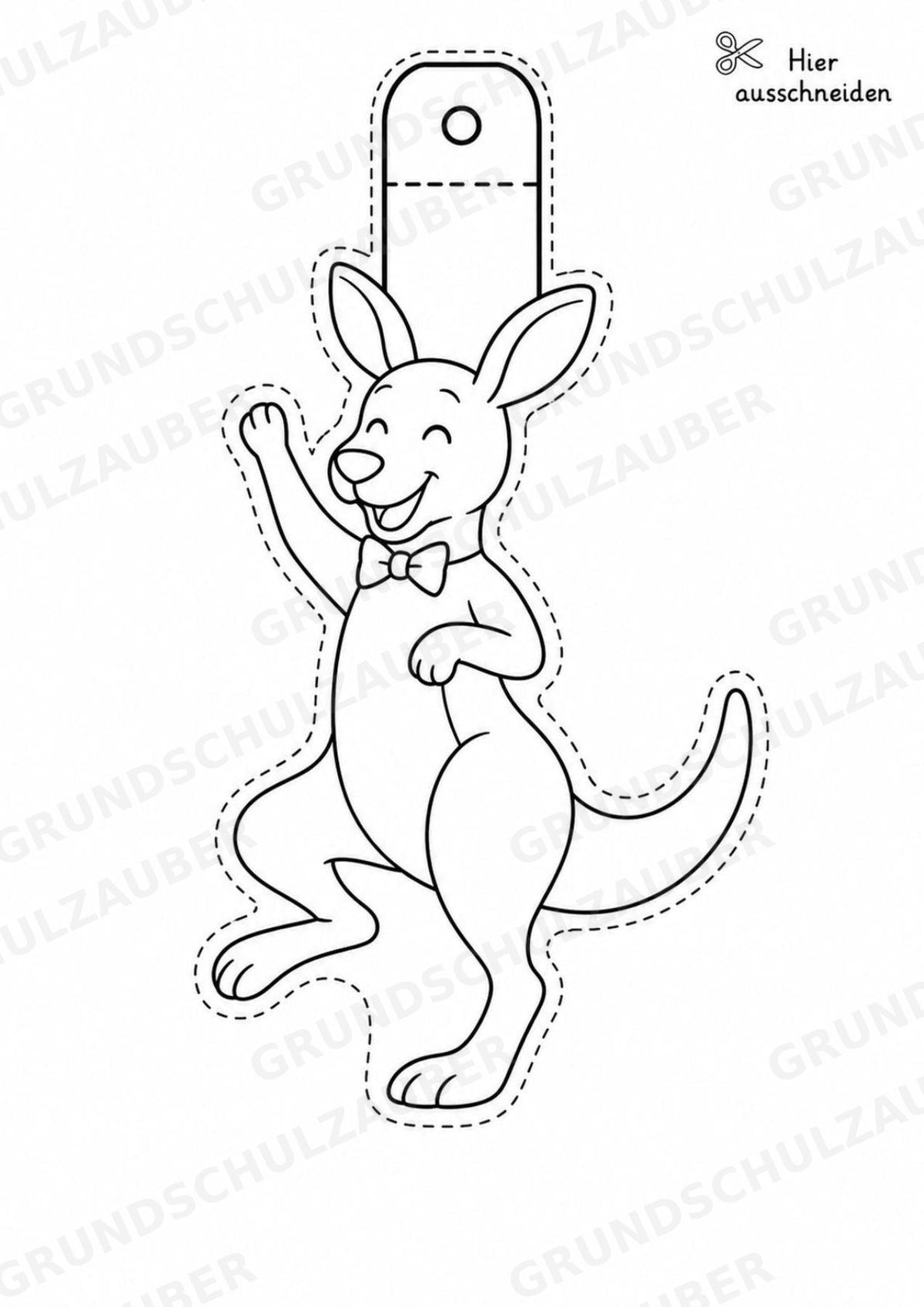 Känguru – Fensterdeko – Basteln – Ausmalbild – Ausschneiden – 15 Vorlagen – Materialseite 6