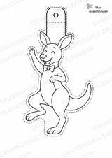 Känguru – Fensterdeko – Basteln – Ausmalbild – Ausschneiden – 15 Vorlagen – Materialseite 6