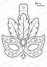 Karneval – Fensterdeko – Basteln – Ausmalbild – Ausschneiden – 15 Vorlagen – Materialseite 2