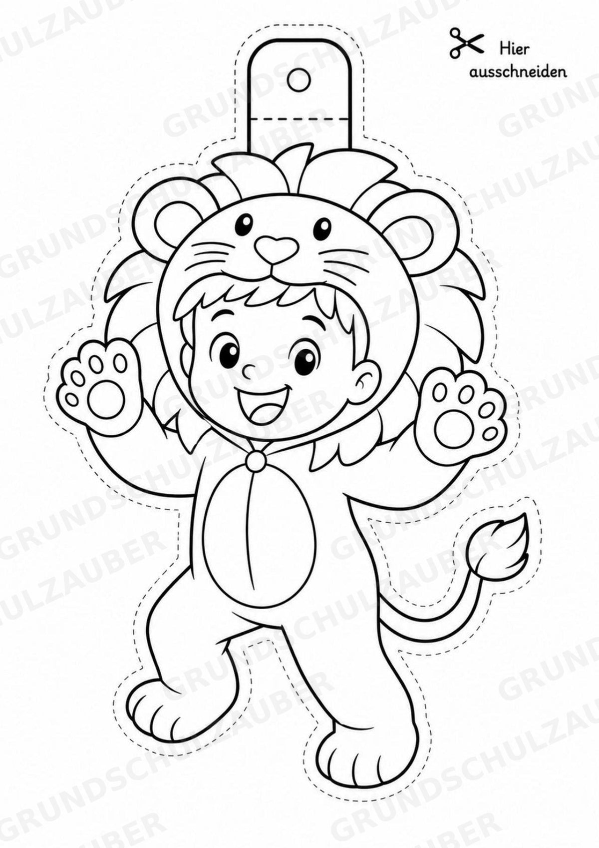 Karneval – Fensterdeko – Basteln – Ausmalbild – Ausschneiden – 15 Vorlagen – Materialseite 6