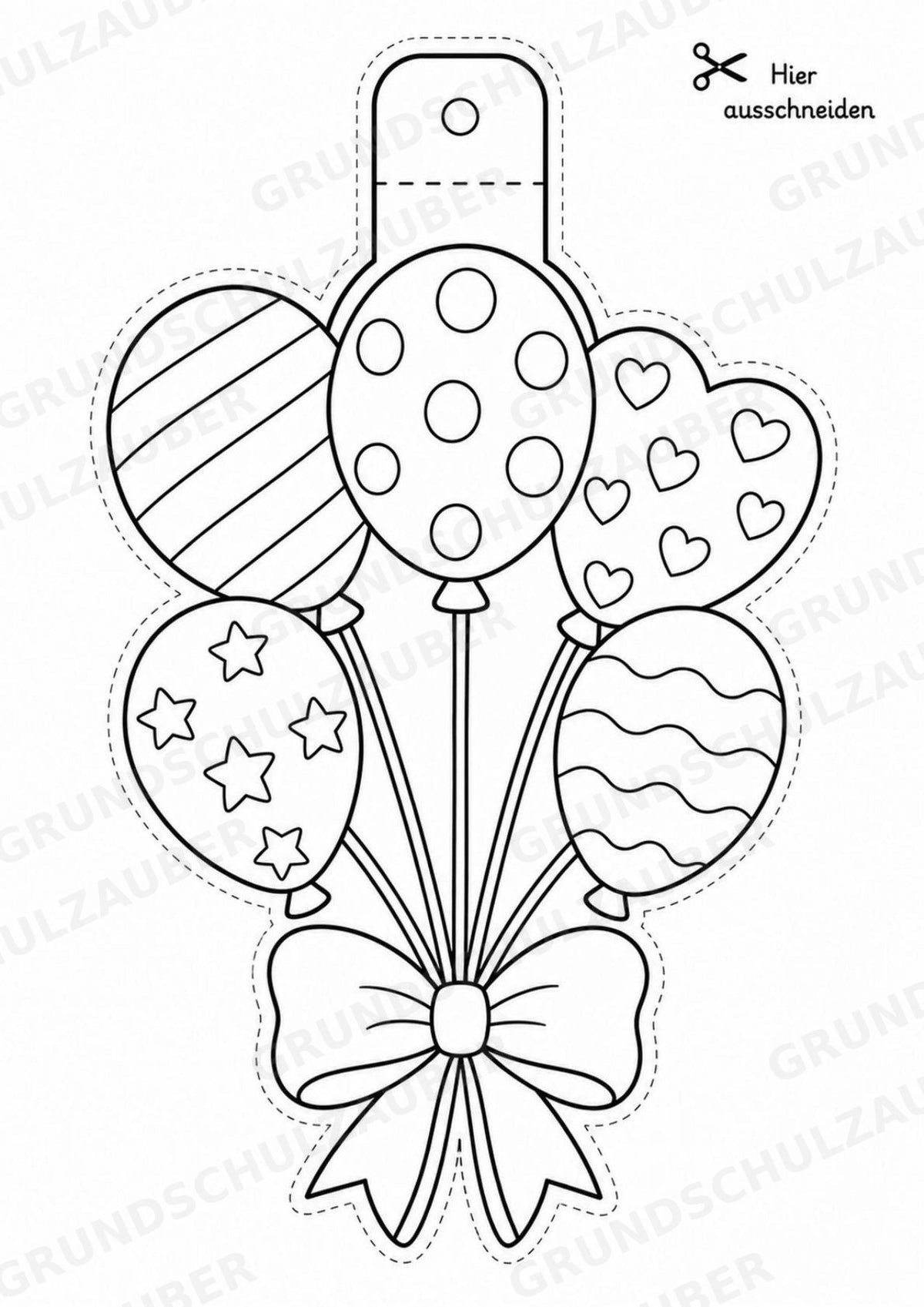 Karneval – Fensterdeko – Basteln – Ausmalbild – Ausschneiden – 15 Vorlagen – Materialseite 9