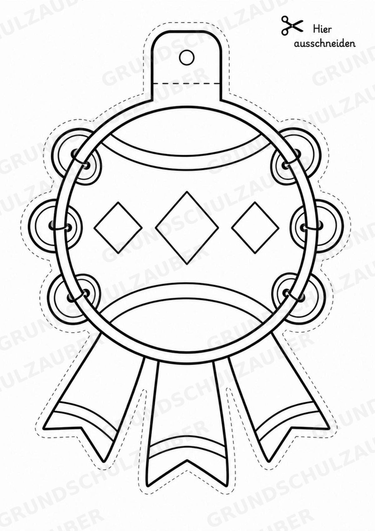 Karneval – Fensterdeko – Basteln – Ausmalbild – Ausschneiden – 15 Vorlagen – Materialseite 13