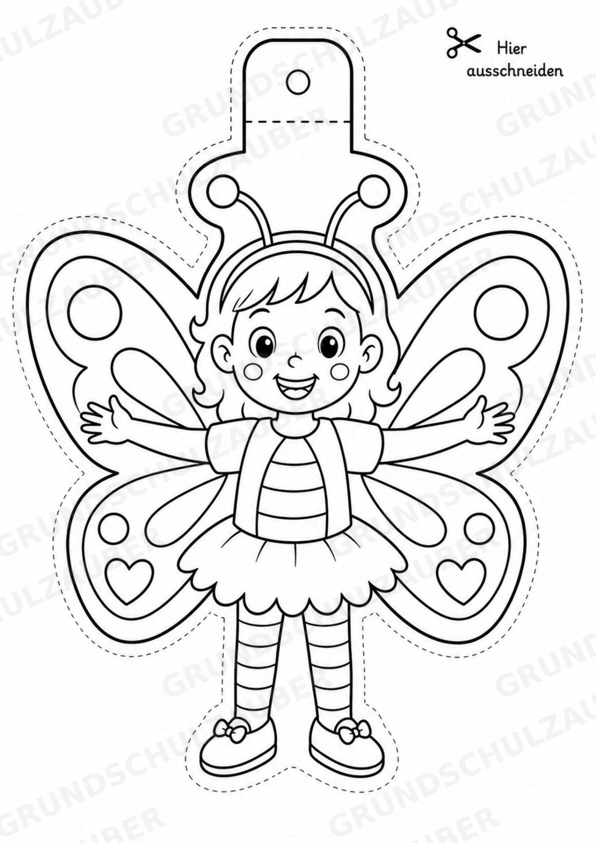 Karneval – Fensterdeko – Basteln – Ausmalbild – Ausschneiden – 15 Vorlagen – Materialseite 15