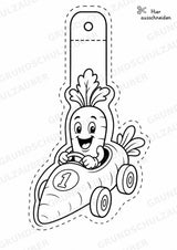 Karotte – Fensterdeko – Basteln – Ausmalbild – Ausschneiden – 15 Vorlagen – Materialseite 14