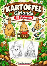 Kartoffel – Fensterdeko – Basteln – Ausmalbild – Ausschneiden – 15 Vorlagen – Cover