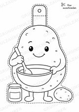 Kartoffel – Fensterdeko – Basteln – Ausmalbild – Ausschneiden – 15 Vorlagen – Materialseite 9