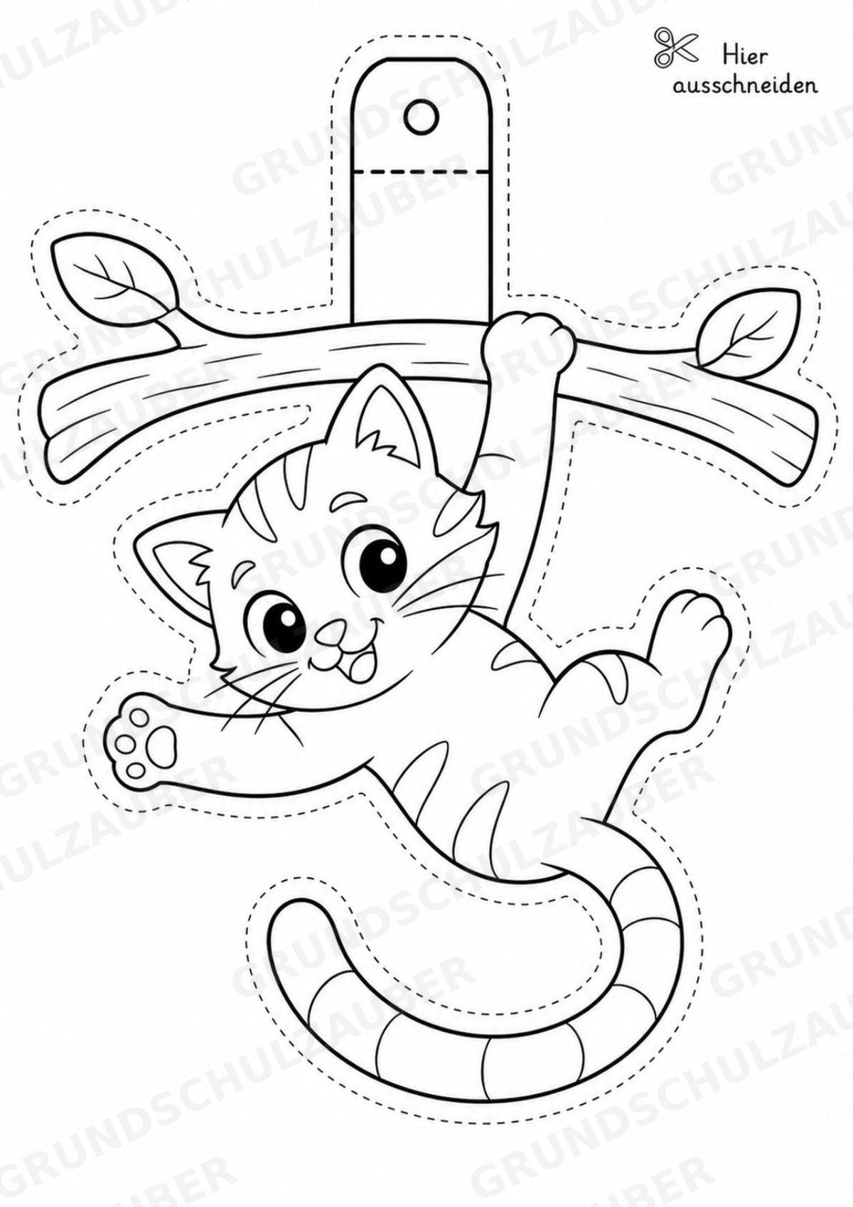 Katze – Fensterdeko – Basteln – Ausmalbild – Ausschneiden – 15 Vorlagen – Materialseite 3