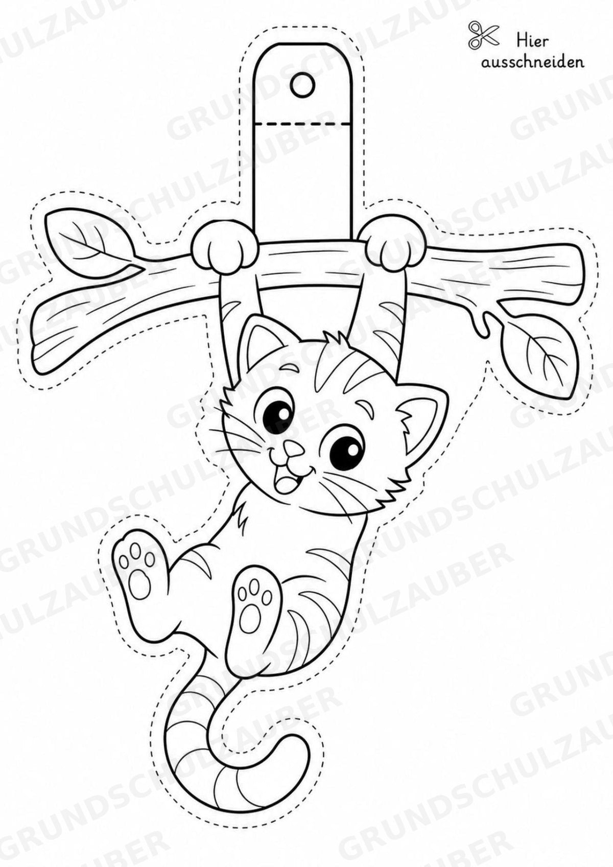 Katze – Fensterdeko – Basteln – Ausmalbild – Ausschneiden – 15 Vorlagen – Materialseite 4