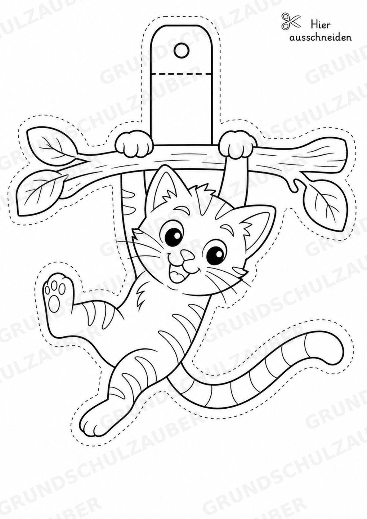 Katze – Fensterdeko – Basteln – Ausmalbild – Ausschneiden – 15 Vorlagen – Materialseite 5