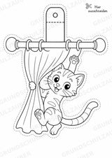 Katze – Fensterdeko – Basteln – Ausmalbild – Ausschneiden – 15 Vorlagen – Materialseite 6