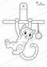 Katze – Fensterdeko – Basteln – Ausmalbild – Ausschneiden – 15 Vorlagen – Materialseite 7