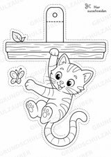 Katze – Fensterdeko – Basteln – Ausmalbild – Ausschneiden – 15 Vorlagen – Materialseite 8