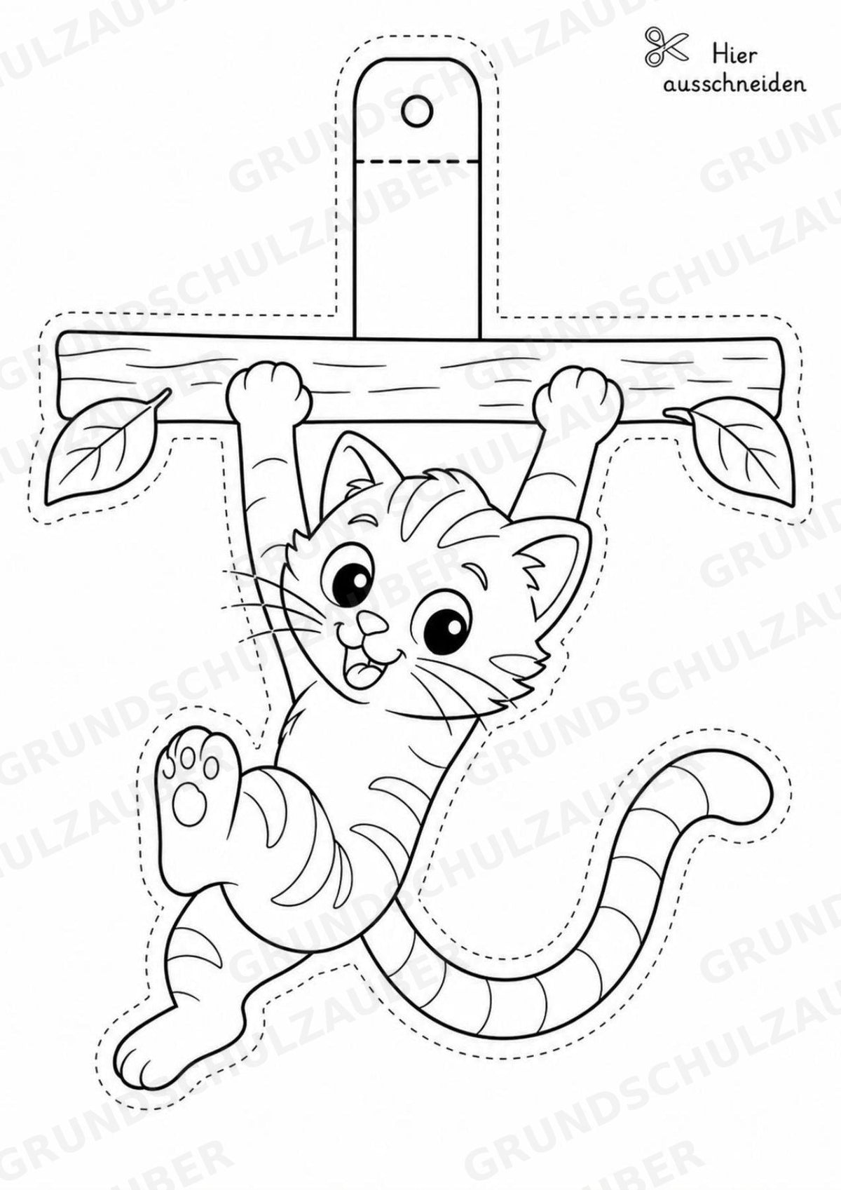Katze – Fensterdeko – Basteln – Ausmalbild – Ausschneiden – 15 Vorlagen – Materialseite 9