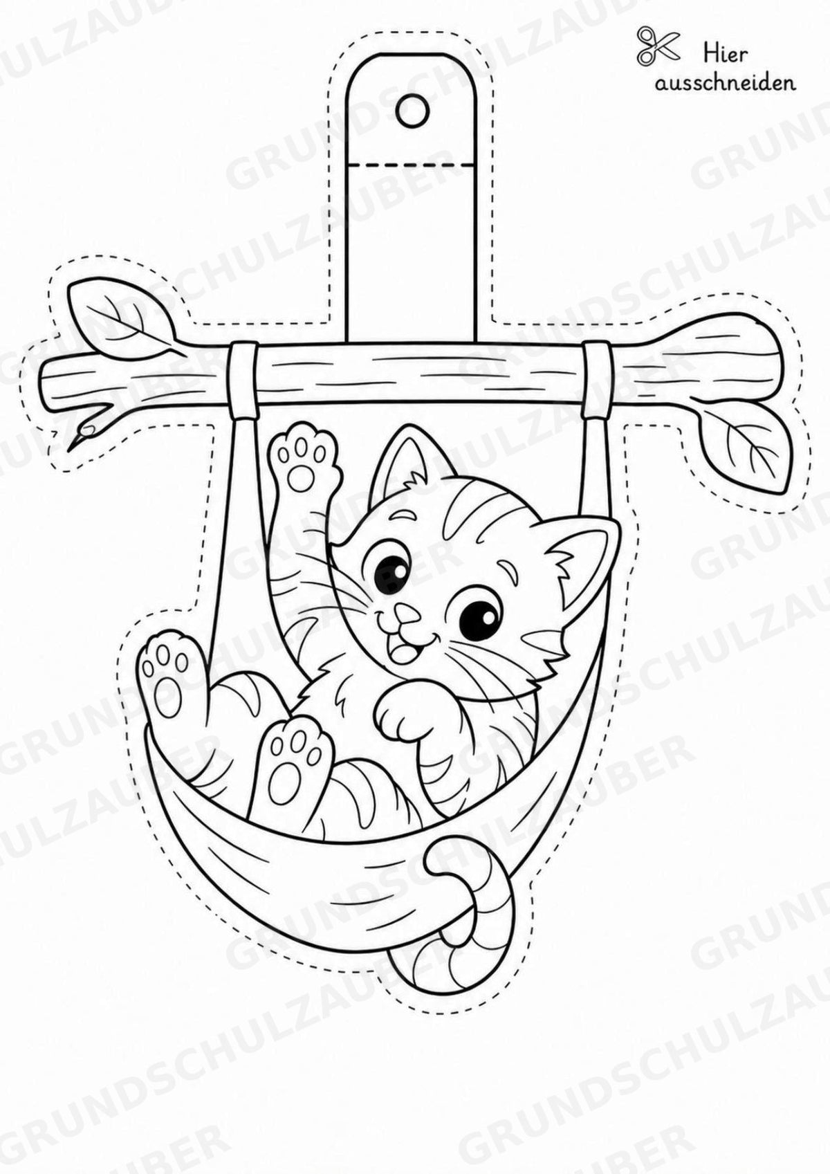 Katze – Fensterdeko – Basteln – Ausmalbild – Ausschneiden – 15 Vorlagen – Materialseite 10