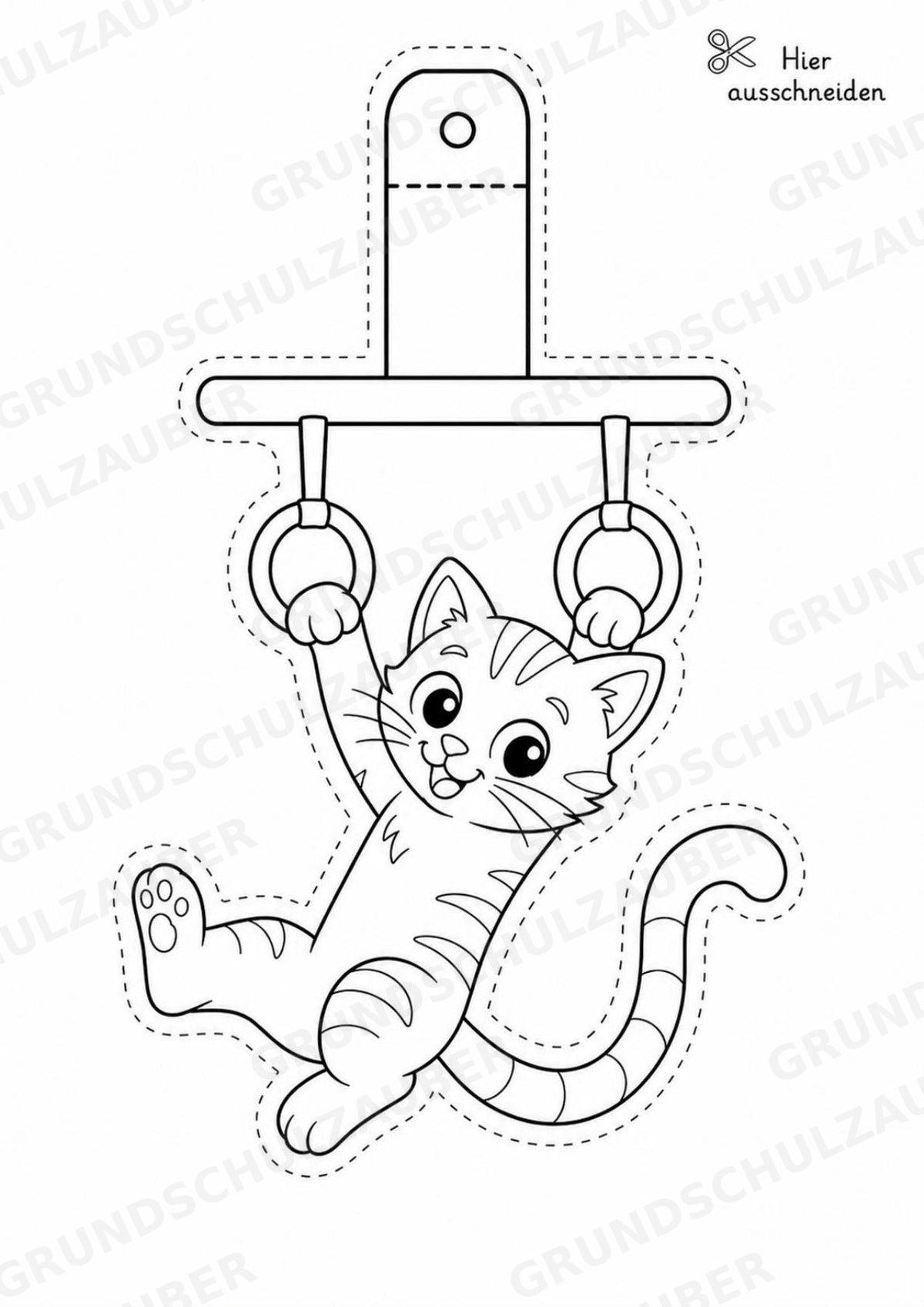 Katze – Fensterdeko – Basteln – Ausmalbild – Ausschneiden – 15 Vorlagen – Materialseite 13