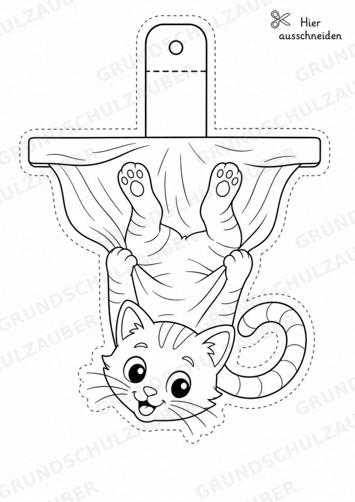 Katze – Fensterdeko – Basteln – Ausmalbild – Ausschneiden – 15 Vorlagen – Materialseite 14