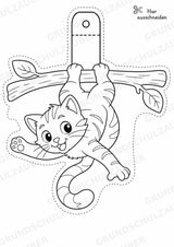 Katze – Fensterdeko – Basteln – Ausmalbild – Ausschneiden – 15 Vorlagen – Materialseite 16