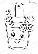 Kirsche – Fensterdeko – Basteln – Ausmalbild – Ausschneiden – 15 Vorlagen – Materialseite 9