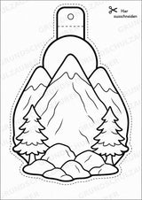 Natur – Fensterdeko – Basteln – Ausmalbild – Ausschneiden – 15 Vorlagen – Materialseite 3