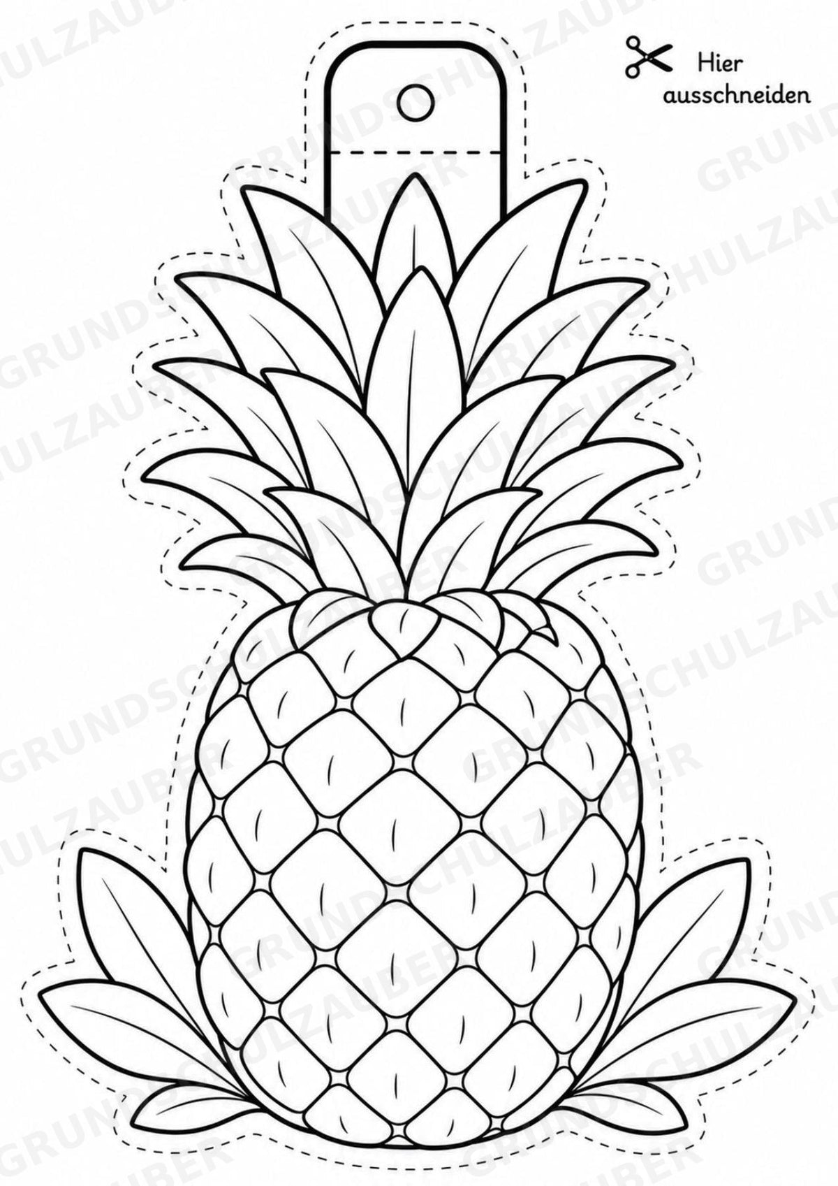 Obst und Gemüse – Fensterdeko – Basteln – Ausmalbild – Ausschneiden – 15 Vorlagen – Materialseite 12