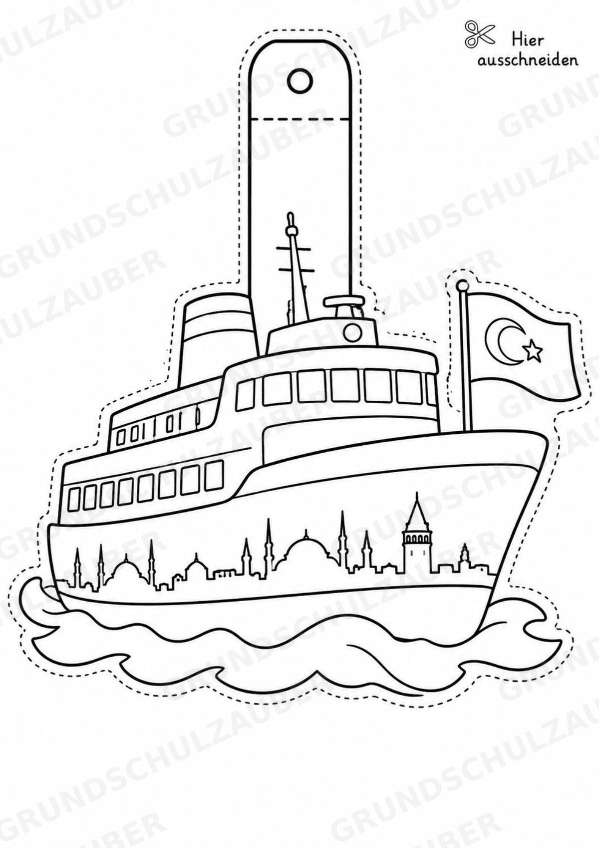Türkei – Fensterdeko – Basteln – Ausmalbild – Ausschneiden – 15 Vorlagen – Materialseite 4